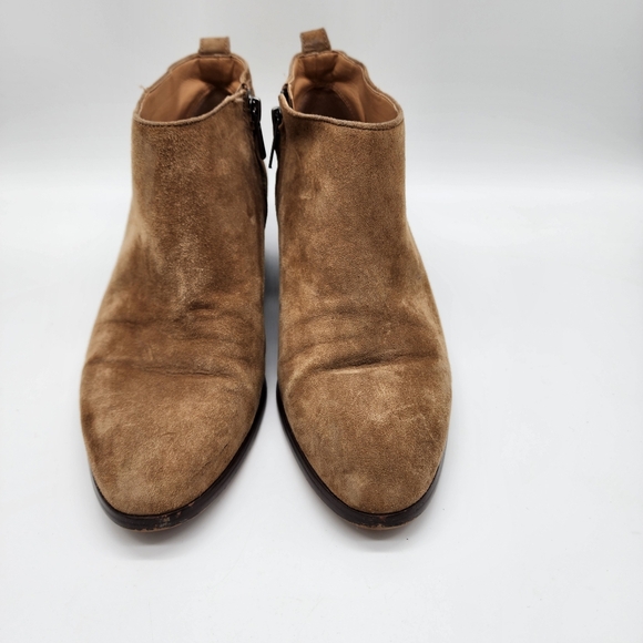 J. Crew Sawyer Suede Leather Ankle Booties Tan Size Women's 7.5 - Picture 4 of 11